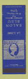 Matchbook Cover - Salon Bleu beauty Quebec QC PRINTING ERROR
