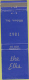 Matchbook Cover - Matchbook Cover Elks Club Hillsboro OR Brown Bigelow CREASE