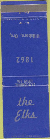 Matchbook Cover - Matchbook Cover Elks Club Hillsboro OR Brown Bigelow CREASE