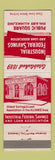 Matchbook Cover - Industrial Federal Savings Alliance OH