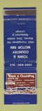 Matchbook Cover - Town and Country Motor Inn Warren OH WEAR