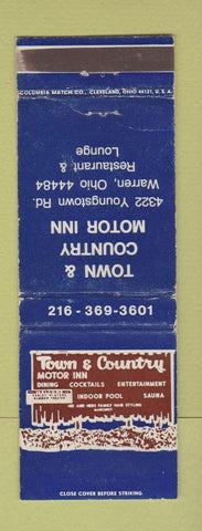 Matchbook Cover - Town and Country Motor Inn Warren OH WEAR