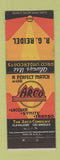 Matchbook Cover - Arco Lacquer undercoats Cleveland Los Angels RG Reidel