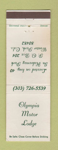 Matchbook Cover - Olympia Motor Lodge Winter Park Colorado WEAR