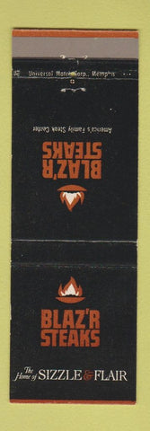 Matchbook Cover - Blaz'r Steaks Memphis TN