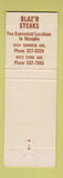 Matchbook Cover - Blaz'r Steaks Memphis TN