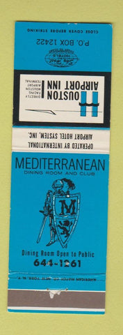 Matchbook Cover - Houston Airport Inn TX WEAR