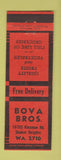 Matchbook Cover - Bova Bros Shaker Heights OH