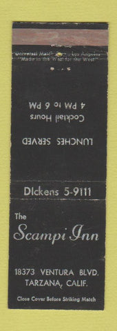 Matchbook Cover - Scampi Inn Tarzana CA