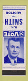 Matchbook Cover - RH Smith Auditor Election