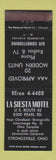 Matchbook Cover - La Siesta Motel Strongsville OH