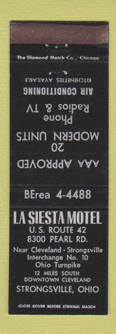 Matchbook Cover - La Siesta Motel Strongsville OH