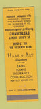 Matchbook Cover - Haas Alt Real Estate St Louis MO