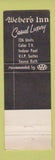 Matchbook Cover - Webe's Inn Ann Arbor MI