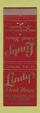 Matchbook Cover - Lindy's Steak House Los Angeles CA WEAR