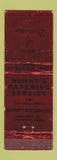Matchbook Cover - Bunny's Catering Service Restaurant Lawrence MA WEAR