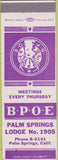 Matchbook Cover - Matchbook Cover Elks Club Palm Springs CA