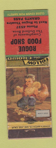 Matchbook Cover - Rouge Food Shop Grants Pass OR