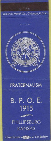 Matchbook Cover - Matchbook Cover Elks Club Phillipsburg KS