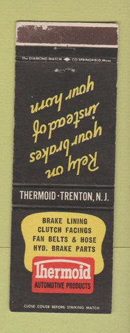 Matchbook Cover - Thermoid Auto Products Trenton NJ Brake Lining