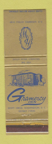 Matchbook Cover - Gramercy Inn Washington DC HR Weissberg WEAR