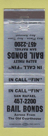 Matchbook Cover - Ralph Finley Bail Bonds San Rafael CA