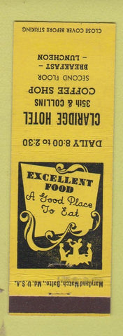 Matchbook Cover - Claridge Hotel Miami Beach FL