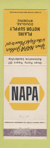 Matchbook Cover - NAPA Auto Parts Douglas WY WEAR