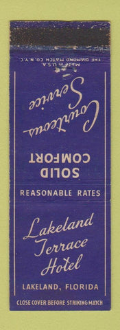 Matchbook Cover - Lakeland Terrace Hotel Lakeland FL WEAR