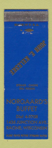 Matchbook Cover - Norgaard's Buffet Racine WI WEAR