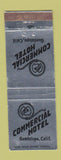 Matchbook Cover - Commercial Hotel Guadalupe CA WEAR