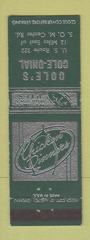 Matchbook Cover - Cole's Cole Onial