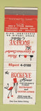 Matchbook Cover - Buckeye House Cleveland OH