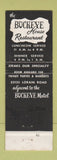Matchbook Cover - Buckeye House Cleveland OH