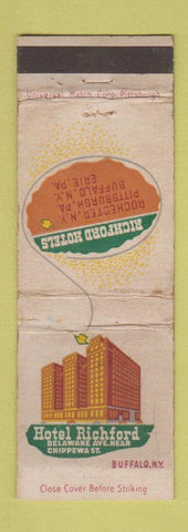 Matchbook Cover - Hotel Richford Buffalo NY WORN