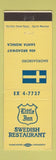 Matchbook Cover - Little Inn Swedish Restaurant Santa Monica CA