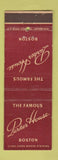 Matchbook Cover - Parker House Hotel Boston MA WEAR DD Bean
