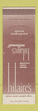 Matchbook Cover - Hilaire's Restaurant Portland OR WEAR