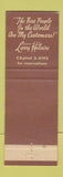 Matchbook Cover - Hilaire's Restaurant Portland OR WEAR