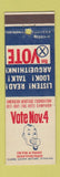 Matchbook Cover - American Heritage Foundation  Get Out the Vote