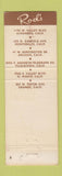 Matchbook Cover - Rod's Hamburgers Alhambra Montebello Arcadia Orange CA