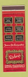 Matchbook Cover - Rickey's Palo Alto San Francisco CA Salinas