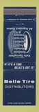 Matchbook Cover Belle Tires Michelin Pirelli Goodyear Detroit Troy Roseville MI