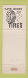 Matchbook Cover - Wedemeier Tire Sales Steelville MO