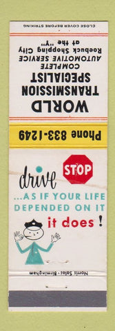 Matchbook Cover - World Transmission