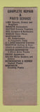 Matchbook Cover - George Ryan Construction Diamond T Trucks Minneapolis MN WEAR