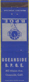 Matchbook Cover - Matchbook Cover Elks Club Oceanside CA
