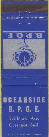 Matchbook Cover - Matchbook Cover Elks Club Oceanside CA