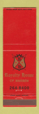 Matchbook Cover - Royalty House of Warren MI
