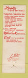 Matchbook Cover - Hook's Trophy Room Indianapolis IN